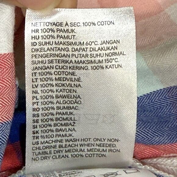 H&M girls Sleeveless dress Size 6-9M in a cotton weave with a collar Y buttons - Picture 16 of 16